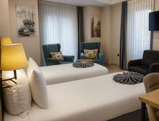 Deluxe 2 Tek Kişilik Yataklı Oda, Kanepeli, Türk Hamam Kurnalı