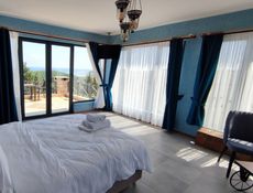 Deluxe Queen Suite Teras Penthouse Şömineli Oda