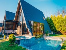 Özel Isıtımalı havuzlu, Şömineli, Küvetli Bungalov