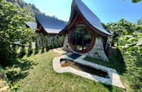 Jakuzili Asma Şömineli Taş Masal Bungalov